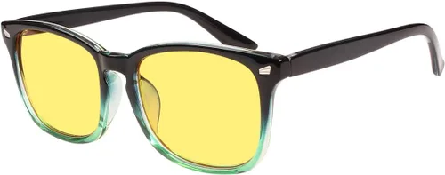 Vista 3 de Blue Light Blocking Computer Glasses for Women and Men Negro / Verde