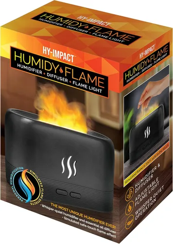 Vista 5 de Humidy Flame by HY-IMPACT Humidificador sin ruido, difusor de aire para el hogar y la oficina, difusor de aroma portátil, ideal para yoga