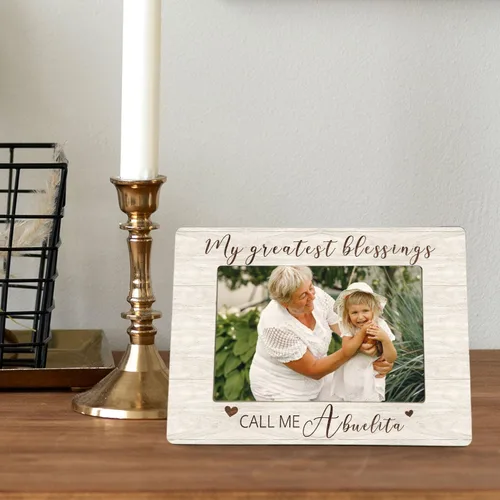 Vista 5 de Abuelita Gifts - Marco de fotos de madera de Abuela Gifts de 4 x 6, regalo para el día de la madre, cumpleaños, Navidad