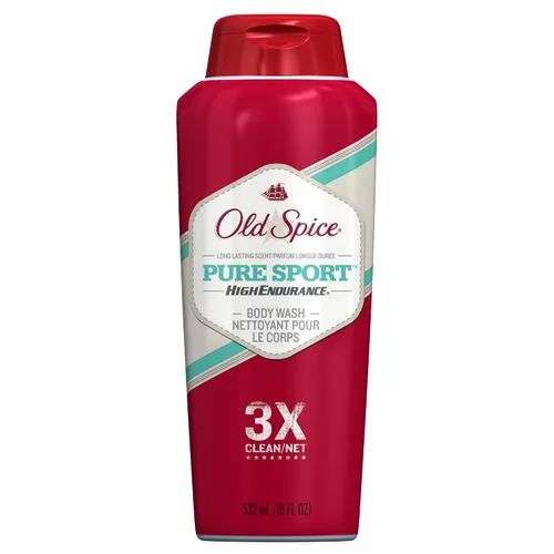 Vista 8 de Old Spice Gel de baño de alta resistencia para hombres, aroma puro deportivo, 18 onzas líquidas (18.0 fl oz)
