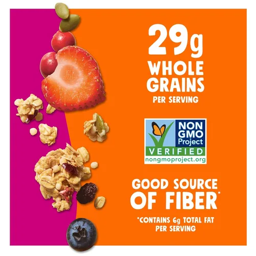 Vista 7 de Bear Naked - Cereal de granola, vegano, snacks de desayuno, triple baya (6 bolsas)