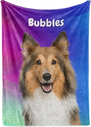 Vista 7 de Manta personalizada con fotos de perro, regalos personalizados con foto de mascota, manta de 30 x 40 pulgadas, manta ultrasuave de doble cara