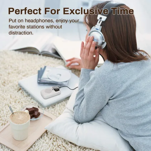 Vista 7 de PRUNUS J-189 Radio FM Bluetooth AM, radio portátil de bolsillo pequeño con doble altavoz graves pesados, radios de bolsillo PRUNUS J-777 portátil AM
