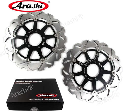 Vista 2 de Arashi Rotores de discos de freno delanteros y traseros para Suzuki Hayabusa Gen 1 GSX1300R GSXR 1300 1999-2007 Accesorios de repuesto