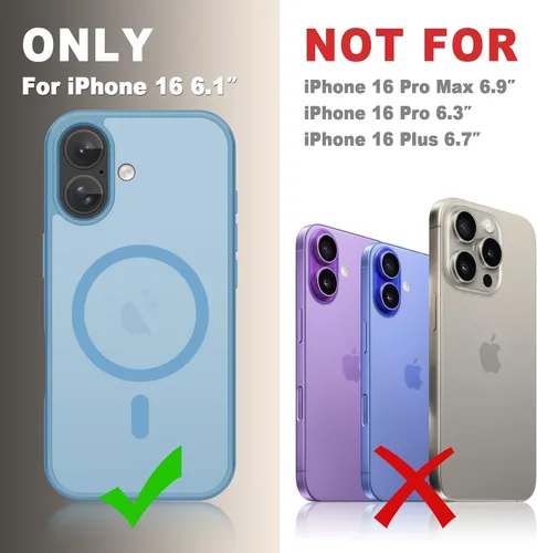 Vista 1438 de Funda para Google Pixel 10 Pro XL, cubierta magnética mate, color negro Fit for MagSafe, Screen Protector included, Shockproof Military Grade