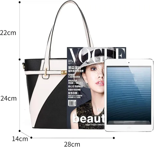Vista 5 de Nevenka - Bolsos para mujer con asa superior, de piel sintética, cruzado, de hombro