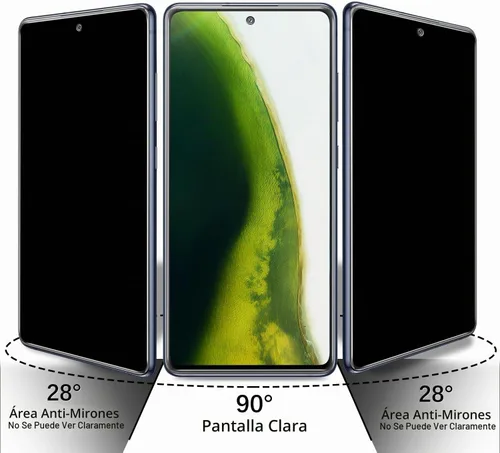 Vista 3 de Paquete de 2 protectores de pantalla de privacidad para Samsung Negro