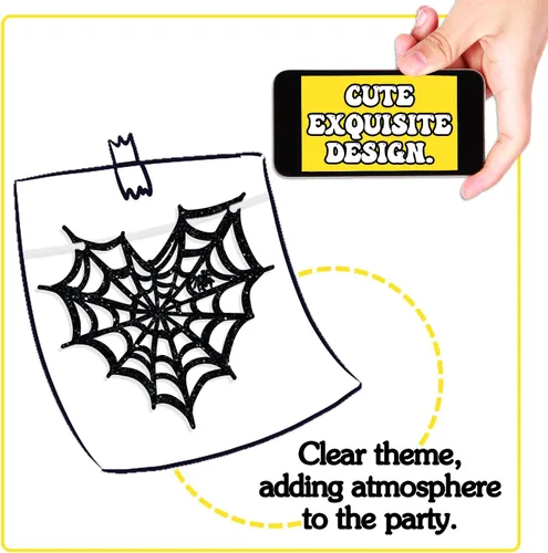 Vista 6 de Cartel de Ghoul Gang, accesorios para fotos de fiesta de noche de Halloween, temática de fantasmas de terror, suministros de decoración de fiesta