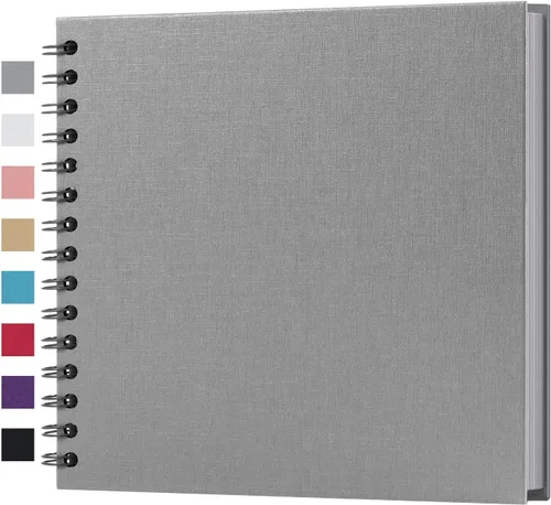 Vista 56 de potricher Álbum de Recortes DIY de 7 x 7 Pulgadas, 40 Páginas, Tapa Dura, Papel Kraft, Álbumes de Fotos para Recortes, Libro de Recuerdos para Bodas