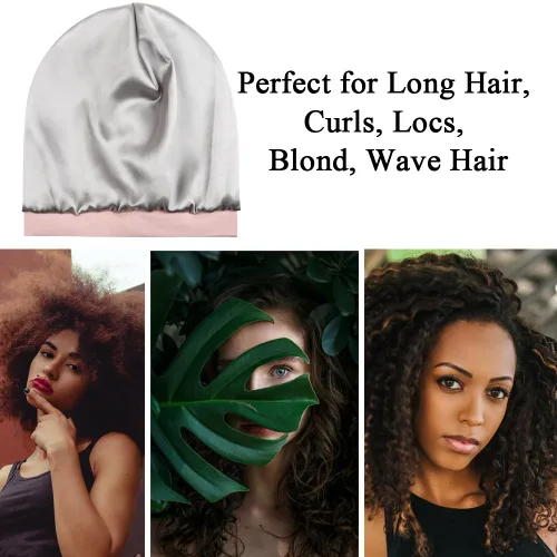 Vista 143 de Alnorm - Gorro con forro de satén y suave banda elástica para hombres y mujeres, talla única Se ajusta a la mayoría