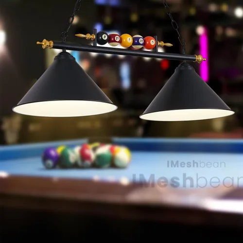 Vista 3 de iMeshbean Luces colgantes de mesa de billar de 43 pulgadas, accesorios de iluminación de mesa de billar para mesa de 7 pies y 8 pies, diseño de bola