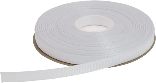 Vista 53 de Cinta de grogrén sólido de 25 yardas cada rollo, borde tejido 100% poliéster (1 pulgada, beige)