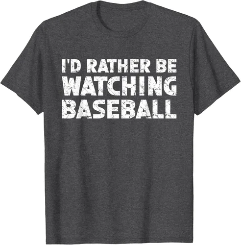 Vista 33 de Camiseta de béisbol I'd Rather Be Watching