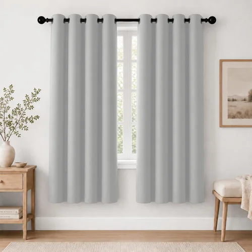 Vista 62 de Cortinas de oscurecimiento de habitación de 84 pulgadas de largo para dormitorio, sala de estar, cortinas térmicas aislantes con ojales