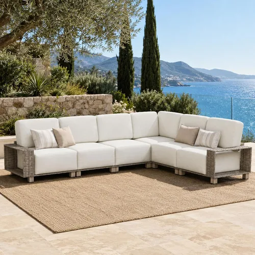Vista 10 de Aoxun Juego de muebles de patio con cojines de 10 pulgadas de grosor