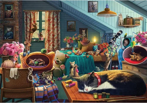 Vista 5 de Anatolian Puzzle - Dog Family, Rompecabezas de 260 piezas, #3340