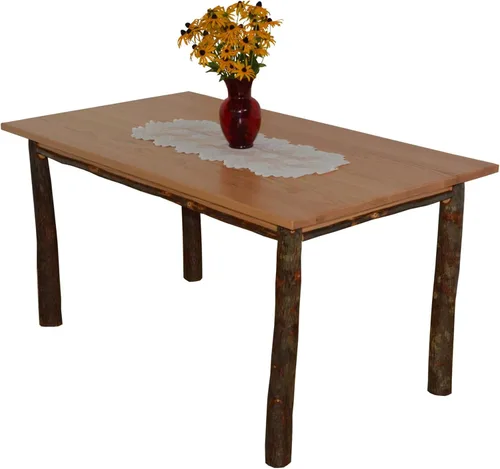 Vista 3 de 4' Hickory Farm Table, Natural Finish