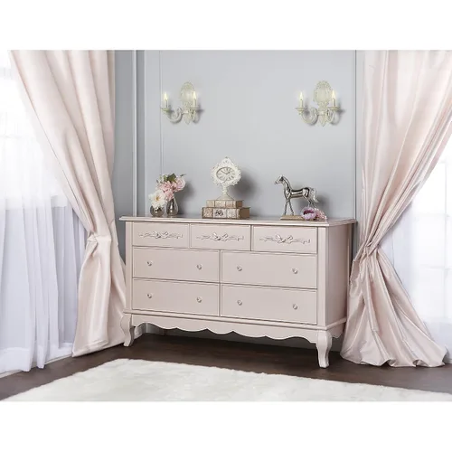 Vista 2 de Evolur Aurora - Cómoda de 54 x 20.3 x 34 pulgadas con bandeja cambiadora, rosa polvoriento Rosa (Dusty Rose)