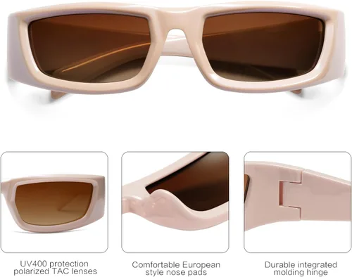 Vista 4 de SOJOS Gafas de sol de moda Warp Around para mujeres y hombres