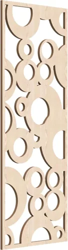 Vista 13 de 9 3/8"W x 24 3/8"H x 1/4"T Farwell Decorativos Paneles de Pared de Madera Calado, Hickory