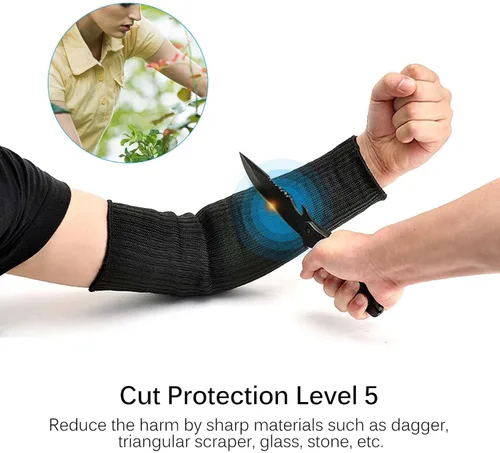 Vista 8 de Yosoo un par de mangas de protección resistentes anticortes antiabrasivos para brazos