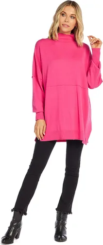 Vista 4 de Mud Pie Rivers - Suéter de gran tamaño con cuello alto falso para mujer