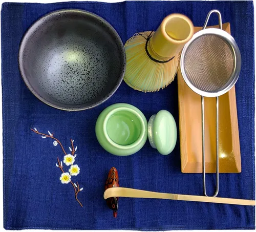 Vista 8 de Artcome Juego de té matcha japonés tradicional (9 piezas)