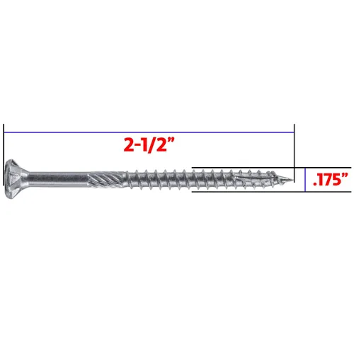 Vista 154 de 8 x 1 revestimiento exterior recubierto de bronce, tornillo de madera multiusos compatible con ACQ, cabeza plana Torx/Star Drive de 1 libra, 288