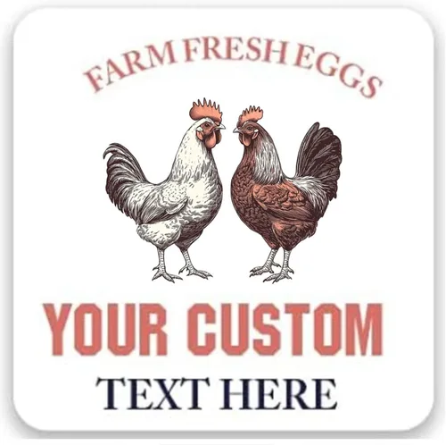Vista 9 de Etiquetas Adhesivas Personalizables para Cartones de Huevos de Gallina Tamaños de 2"-4" Etiquetas de Empaque Personalizadas para Huevos Frescos