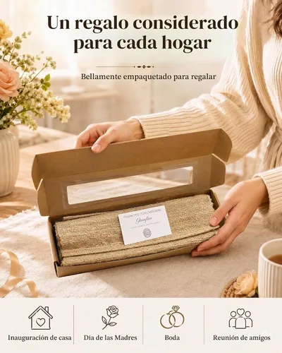 Vista 9 de Juego de 6 manteles individuales, 12 x 17 pulgadas, 100% ramio Ramie-beige natural-01