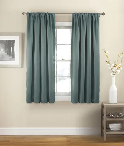 Vista 18 de Eclipse Thermapanel Cortina lisa de ventana moderna para oscurecer la habitación, con bolsillo para cortinero, para dormitorio (1 panel), 54 x 63