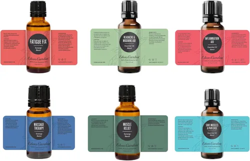 Vista 8 de Edens Garden Juego de 6 aceites esenciales para dolores y dolores, 100% puro, grado terapéutico, mezclas naturales de aromaterapia para dolor