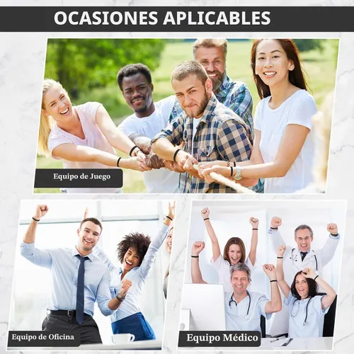 Vista 3 de Liliful 100 pulseras de goma de silicona, pulseras de goma para pulseras de silicona para mujeres y hombres (negro)