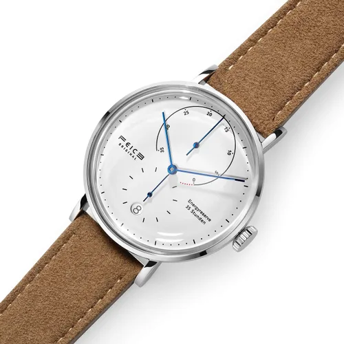 Vista 2 de FEICE Bauhaus - Reloj mecánico automático con espejo abovedado, resistente al agua, de cara grande, para hombre, 1.65 pulgadas (FM202)