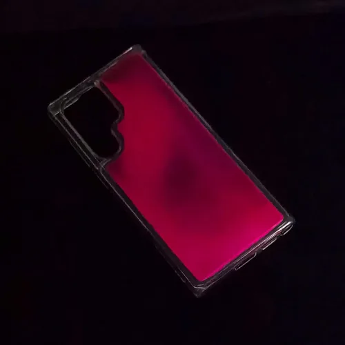 Vista 6 de Losin Funda fluorescente compatible con Galaxy S22 Ultra Quicksand Case Liquid Glow Sand Phone Case Luxury Glow in the Darkness Noctiluncent Liquid