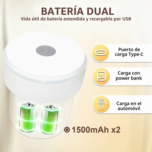 Vista 5 de MOJOCO Batidora portátil para batidos – Licuadora personal de 30 onzas con taza aislada para batidos y batidos – Recargable/inalámbrica, a prueba