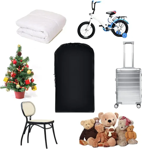 Vista 3 de Nuanchu 1 bolsa de lavandería extragrande de 40 x 60 pulgadas, bolsa de almacenamiento gigante reutilizable multiusos para equipaje a prueba