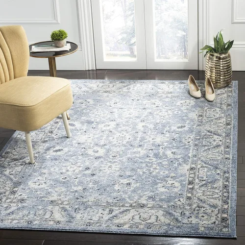 Vista 12 de SAFAVIEH Colección Charleston Alfombra de Acento - 2 pies x 5 pies, Gris & Gris Oscuro, Diseño Oriental con Efecto Desgastado, No Desprende Pelusa