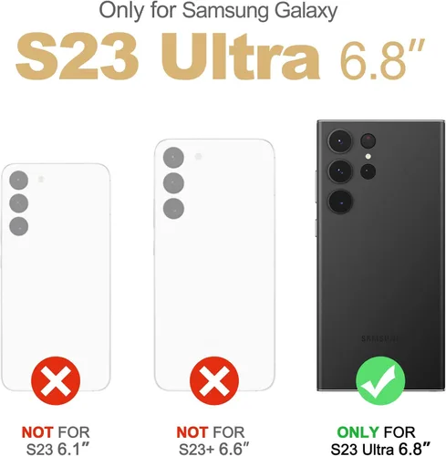 Vista 2 de SURITCH Funda Ultra Clear para Samsung Galaxy S23 de 6.8 pulgadas (solo protector de pantalla), [protector de pantalla integrado] carcasa rígida