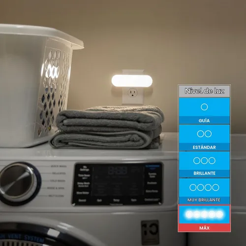 Vista 4 de GE Ultrabrite Barra de Luz LED Luces Nocturnas que se Enchufan a la Pared Decoración de Habitación Iluminación Ambiental Sensor de Anochecer a