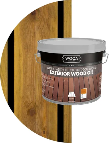 Vista 21 de WOCA Comprobador de aceite de madera exterior de Dinamarca, aceite penetrante a base de agua para superficies de madera al aire libre, muestra