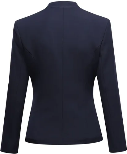 Vista 11 de YUNCLOS Conjunto de chaqueta y pantalones de 1 botón para mujer
