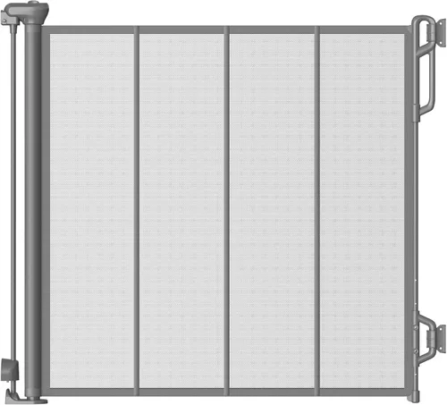 Vista 13 de Spaceany Puerta retráctil reforzada para bebés o puerta de malla para perros, fácil de usar para escaleras, puertas, pasillos, interiores