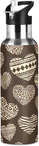 Vista 8 de Stainless Steel Water Bottle 20 Oz, BPA-Free Sport Water Bottle for Gym Outdoor Travel School, Prints Leopard Spots