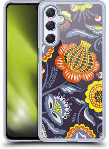 Vista 14 de Head Case Designs Officially Licensed Haroulita Blue Red Ethnic Pattern Gel Case [Military Grade Protection] Compatible with Samsung Galaxy M54 5G