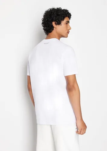 Vista 4 de Armani Exchange Camiseta con logotipo grande Ax de ajuste regular para hombre