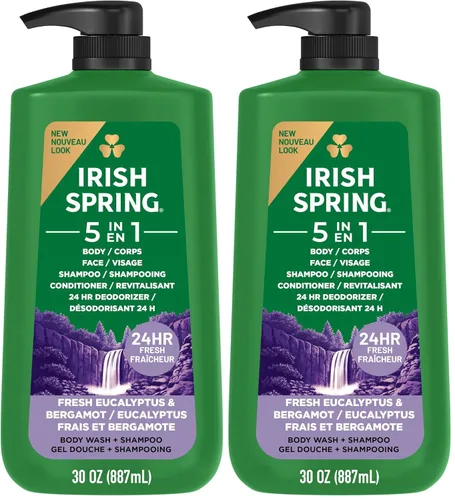 Vista 16 de Irish Spring Gel de Ducha 5 en 1 para Hombres, Gel de Ducha para Hombres, Te Mantiene Fresco y Limpio por 24 Horas, Acondiciona y Limpia Cuerpo