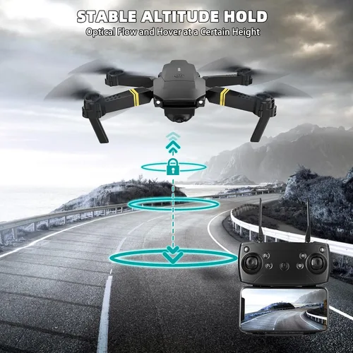 Vista 6 de Drones con cámara para adultos 4K 1080P, mini dron con cámara plegable para adultos, retención de altitud, despegue y tierra con una tecla, giro 3D