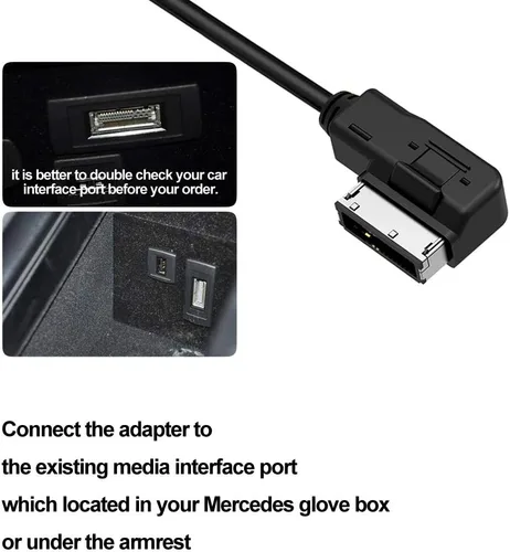 Vista 5 de Cable adaptador Bluetooth para Mercedes Benz Media Inerface MMI System Pair USB Android iPhone iPad iPod Touch Smartphone etc. Empareja USB