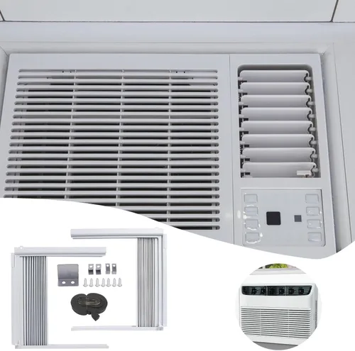 Vista 5 de Paneles laterales de CA para ventana, panel aislado de relleno de acordeón de CA, relleno ajustable de PVC resistente al viento para verano e